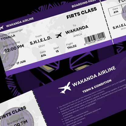 TIcket Avion Wakanda