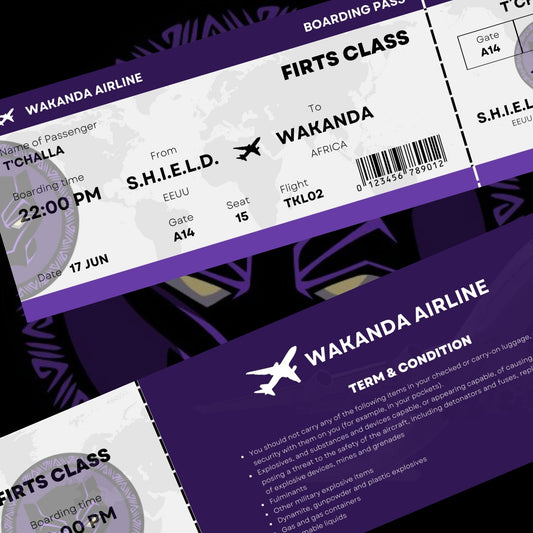TIcket Avion Wakanda